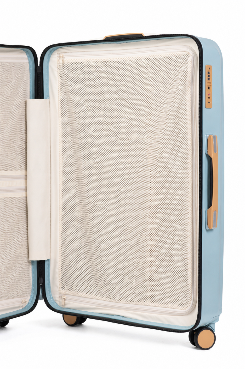 Goldenbritish Sky Blue Luxury 3-Piece Hard Shell Suitcase Set