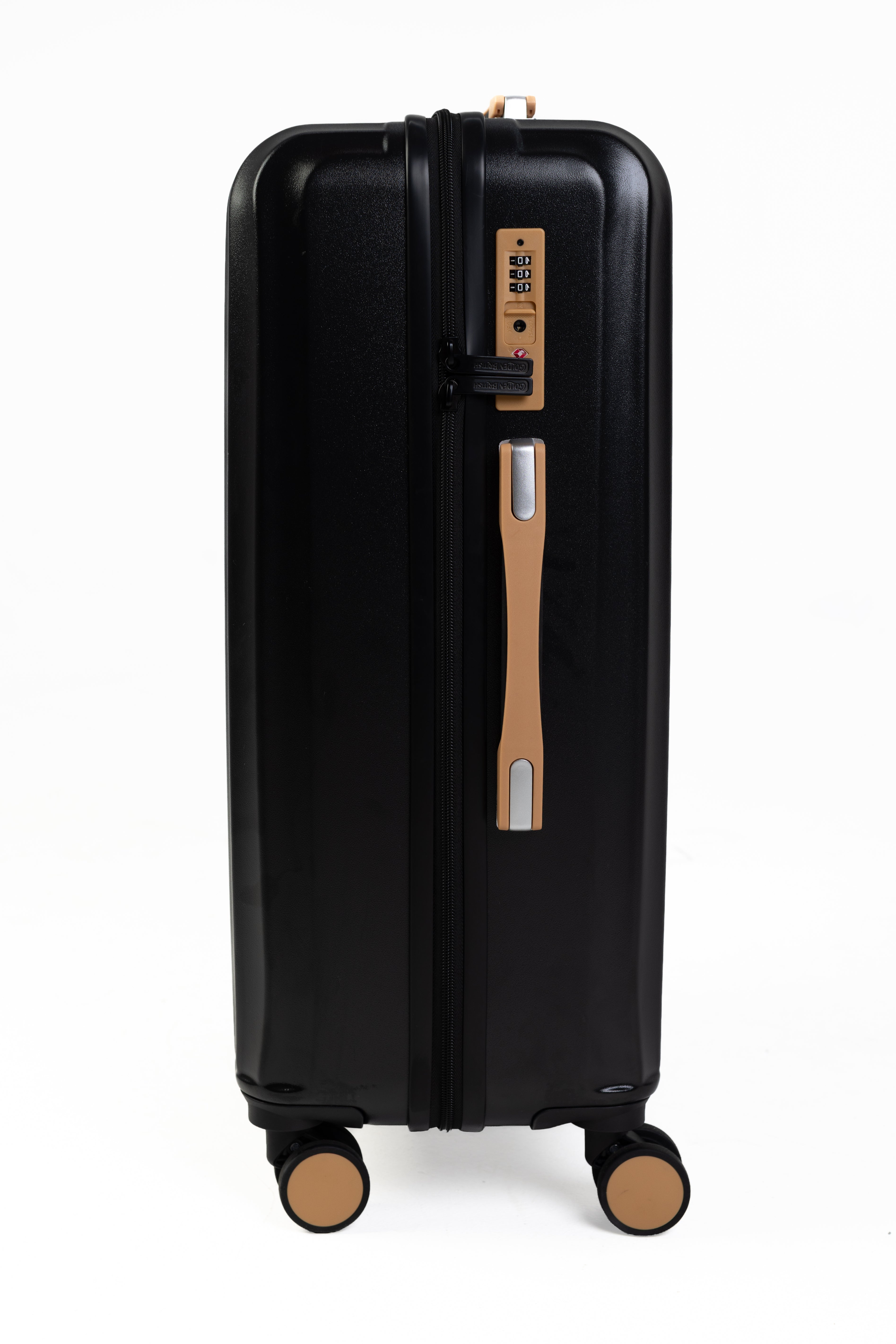 Goldenbritish Black Luxury 3-Piece Hard Shell Suitcase Set