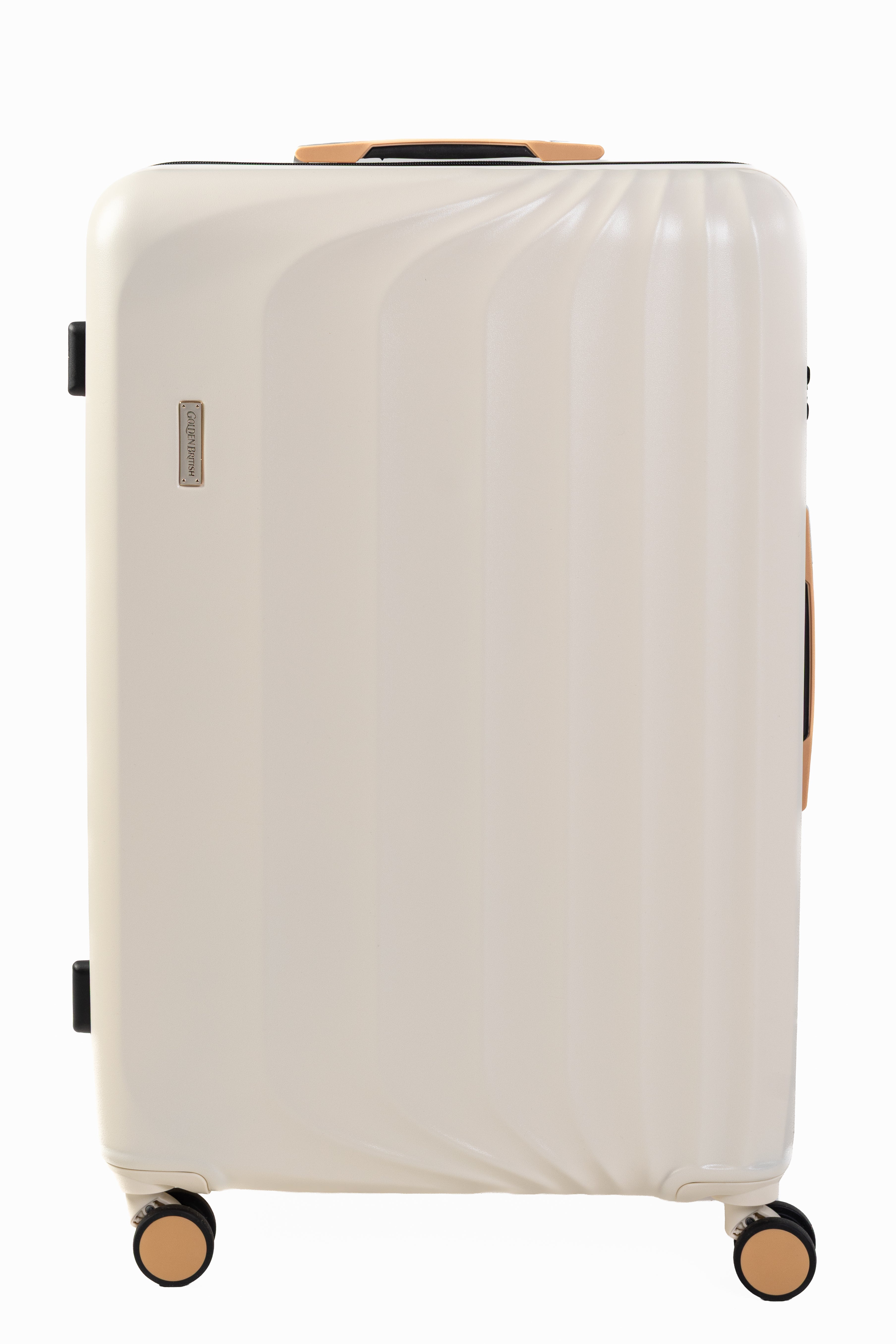 Goldenbritish Cream Luxury 3-Piece Hard Shell Suitcase Set