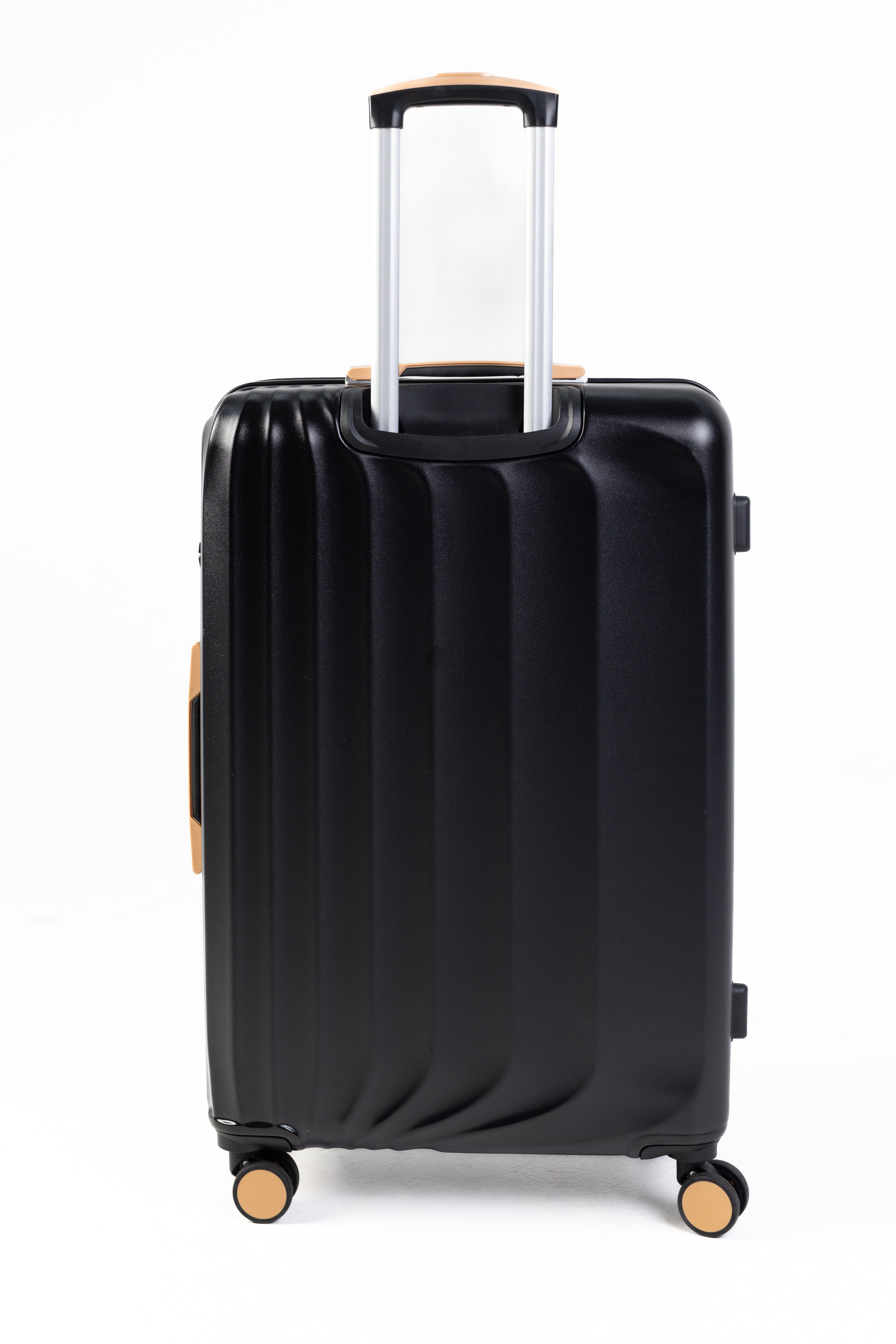 Goldenbritish Black Luxury 3-Piece Hard Shell Suitcase Set