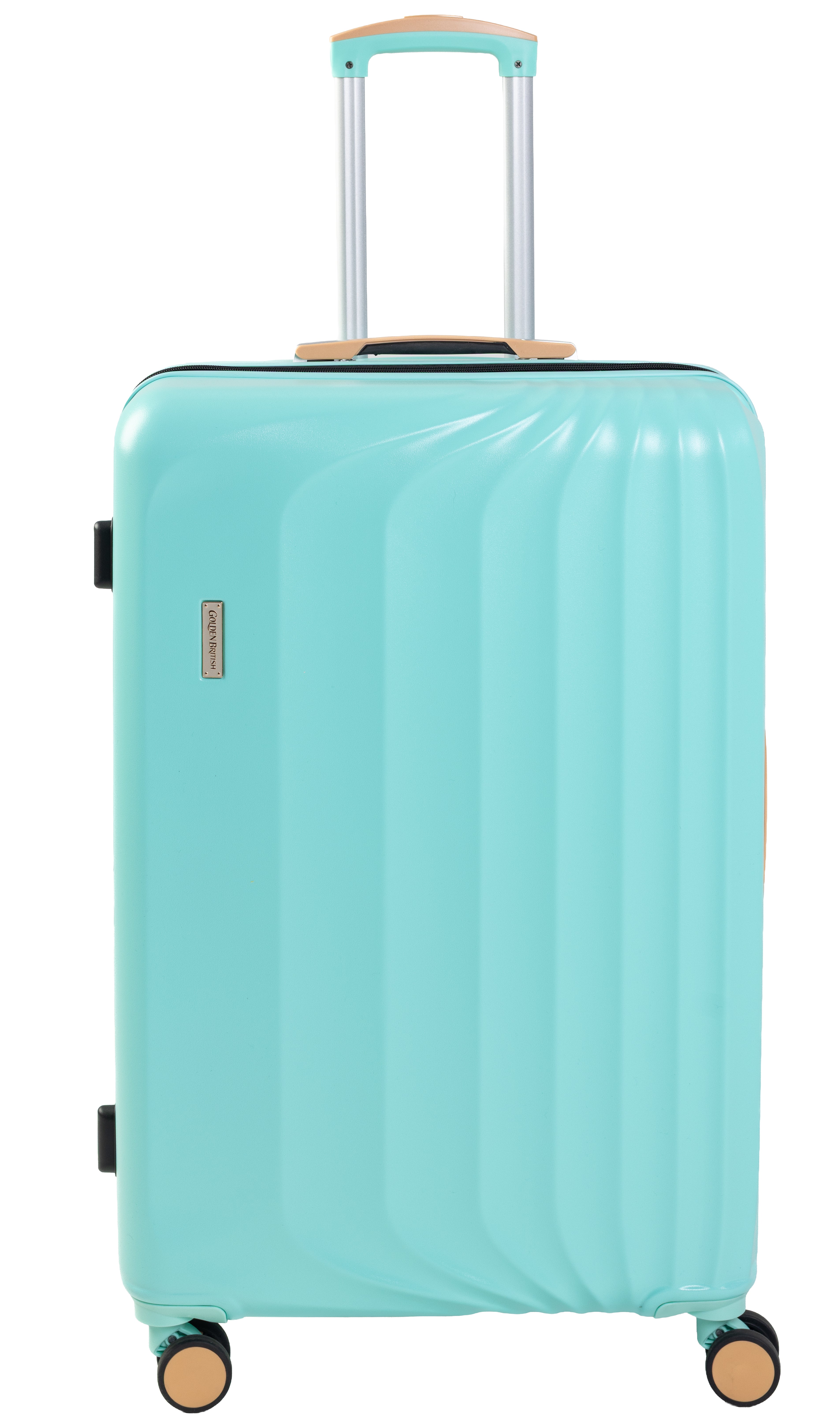 Goldenbritish Turquoise Luxury 3-Piece Hard Shell Suitcase Set