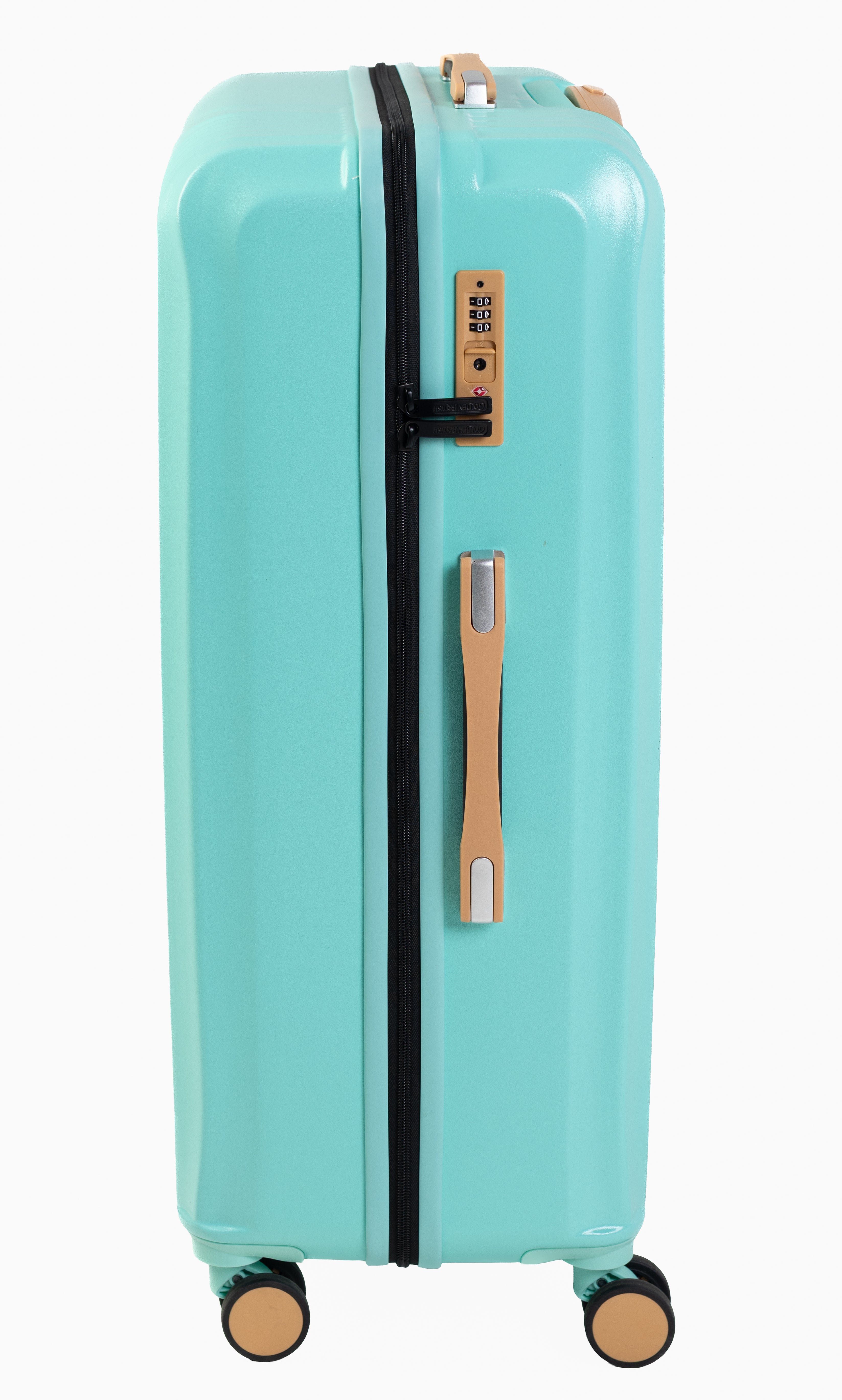 Goldenbritish Turquoise Luxury 3-Piece Hard Shell Suitcase Set