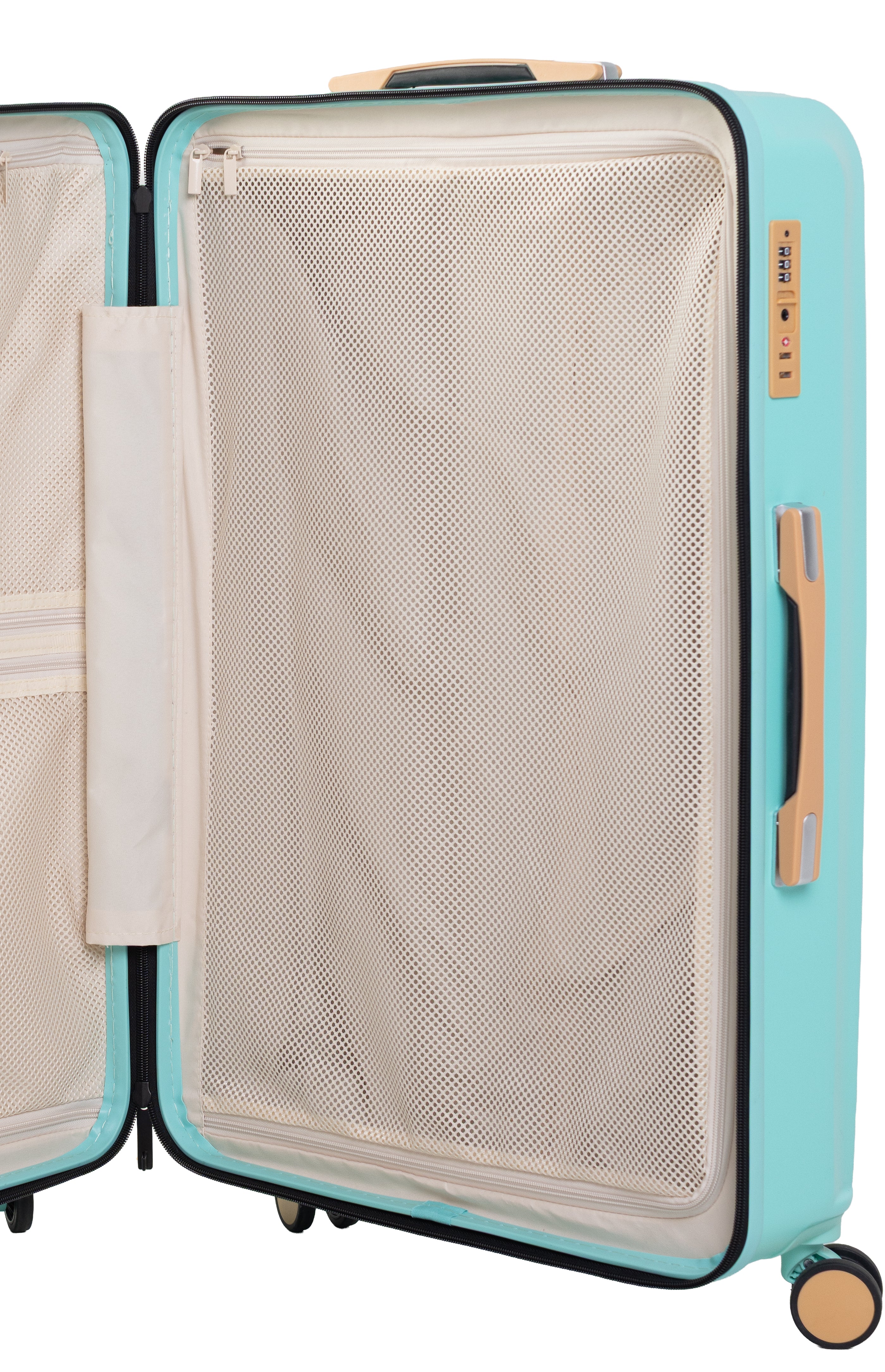 Goldenbritish Turquoise Luxury 3-Piece Hard Shell Suitcase Set