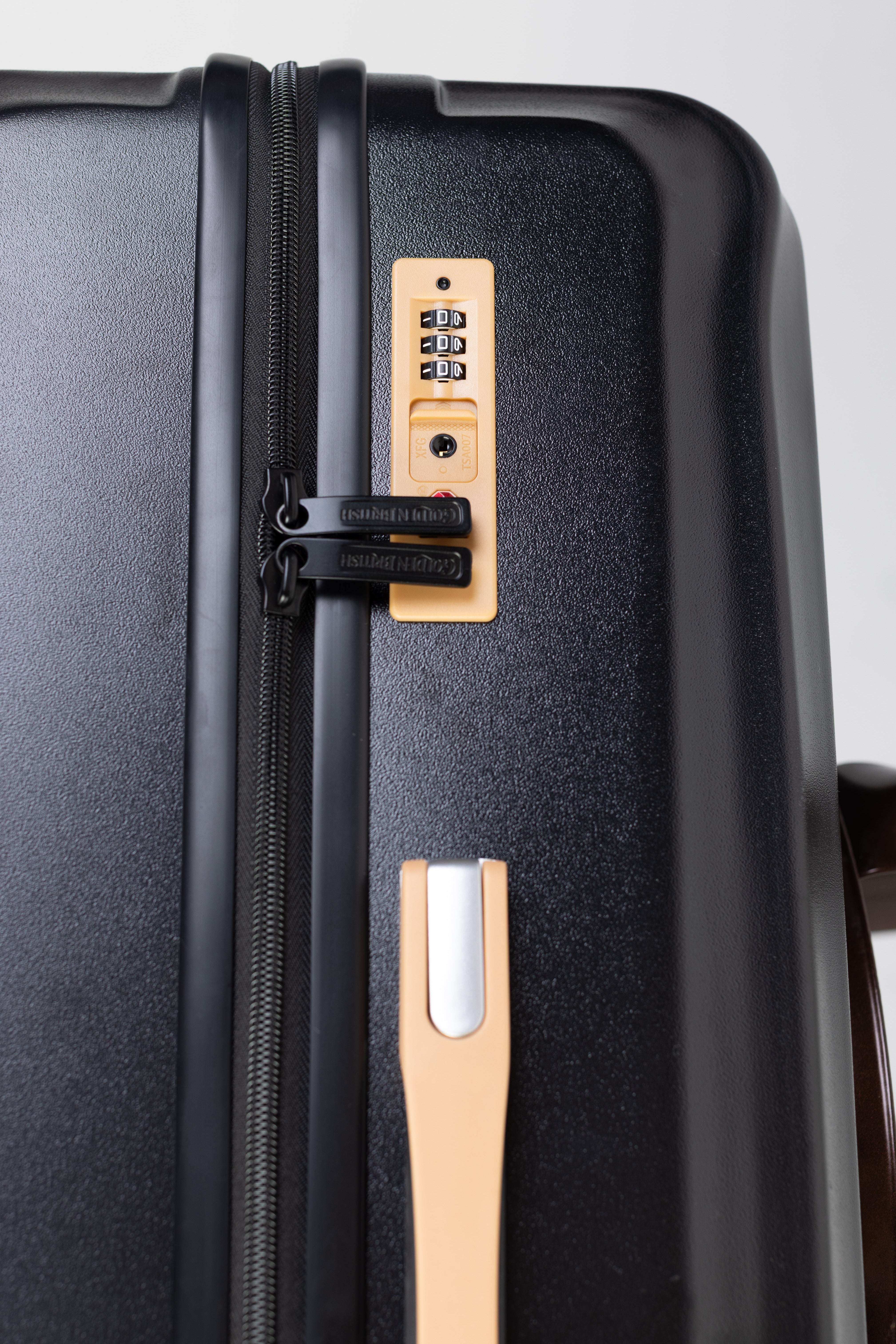 Goldenbritish Black Luxury 3-Piece Hard Shell Suitcase Set